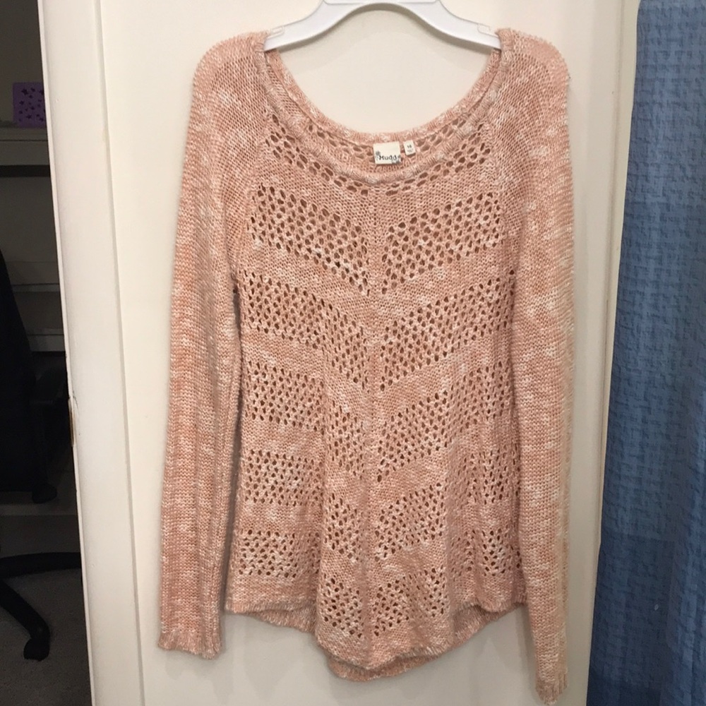 Pink knitted sweater